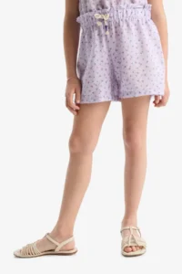 DeFacto Elastic Waist Patterned Shorts Girls' - Image 5