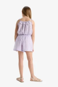 DeFacto Elastic Waist Patterned Shorts Girls' - Image 7