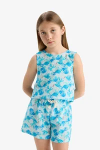 DeFacto Patterned Sleeveless Blouse Girls' - Image 3