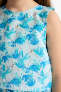 DeFacto Patterned Sleeveless Blouse Girls' - Image 4