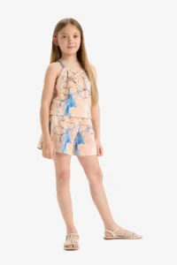 DeFacto Patterned Sleeveless Blouse Girls' - Image 2