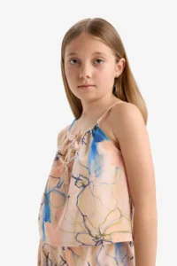 DeFacto Patterned Sleeveless Blouse Girls' - Image 3