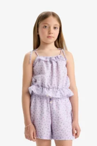 DeFacto Patterned Sleeveless Blouse Girls' - Image 4