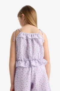 DeFacto Patterned Sleeveless Blouse Girls' - Image 6