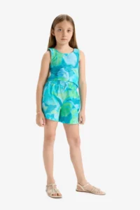 DeFacto Patterned Sleeveless Blouse Girls' - Image 2