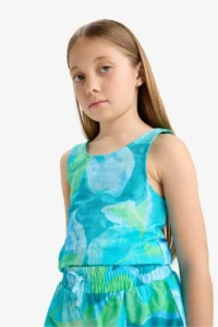 DeFacto Patterned Sleeveless Blouse Girls' - Image 3