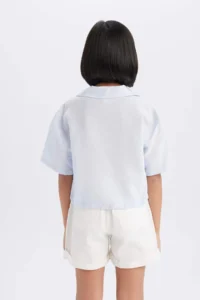 DeFacto Cropped Fit Short Sleeve Shirt Girls - Image 6