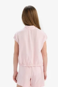 DeFacto Cropped Fit Cotton Short Sleeve Shirt Girls - Image 7