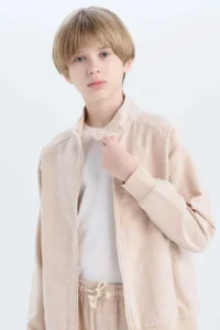 DeFacto College Yaka Bomber Jacket Jacket Boys' - Image 3