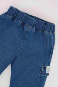 DeFacto Elastic Banded Leg Jean Trousers for Baby Boy - Image 3