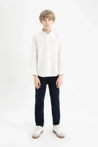 DeFacto Ecru Boys' Shirt D7772A8/ER110 - Image 2