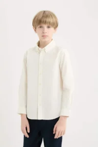 DeFacto Ecru Boys' Shirt D7772A8/ER110 - Image 4