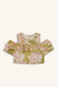 DeFacto Patterned Short Sleeve Blouse Girls' - Image 8