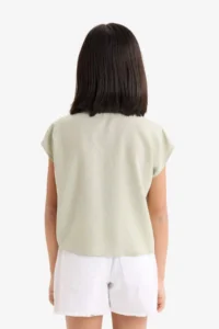 DeFacto Green Girls' Shirt D7791A8/GN549 - Image 7
