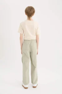 DeFacto Loose Fit Standard Leg Seersucker Textured Trousers Boy - Image 7