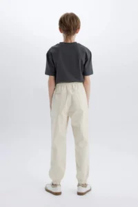 DeFacto Jogger Fit Standard Leg Gabardine Trousers Boy - Image 7