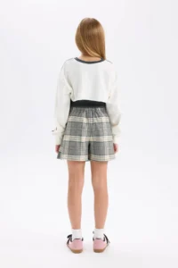 DeFacto Checkered Pleated Skirt Girls' - Image 6