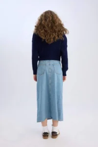 DeFacto Long Fit Midi Jeans Skirt - Image 5