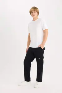 DeFacto 100% Cotton Regular Fit Crew Neck Printed Short Sleeve T-Shirt - Image 2