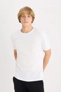 DeFacto 100% Cotton Regular Fit Crew Neck Printed Short Sleeve T-Shirt - Image 3
