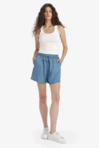 DeFacto High Elastic Waist Tencel Shorts - Image 3