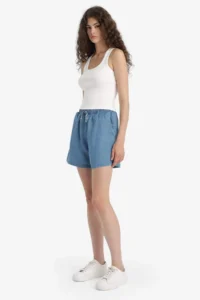 DeFacto High Elastic Waist Tencel Shorts - Image 4