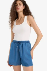 DeFacto High Elastic Waist with pocket Tensel Shorts - Image 3