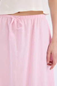 DeFacto A-Line Normal Waist Linen Blend Maxi Skirt - Image 5