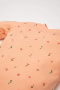 DeFacto Baby Girl Pajama Set Floral Long Sleeve Top Long Bottom - Image 4