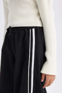 DeFacto Elastic Waist Wide Leg Trousers for Girls - Image 5