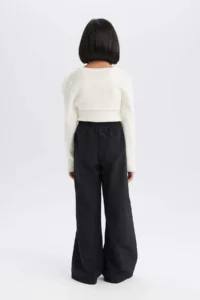 DeFacto Elastic Waist Wide Leg Trousers for Girls - Image 6