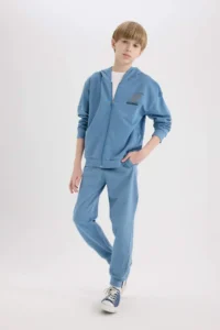 DeFacto Elastic Waist Printed Jogger Sweatpants Boy - Image 3