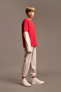 DeFacto Basic Plain Sweatpants with Elastic Waist Boy - Image 2