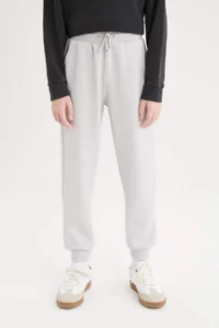 DeFacto Basic Plain Sweatpants with Elastic Waist Boy - Image 6
