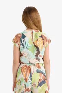 DeFacto Patterned Short Sleeve Blouse Girls' - Image 6