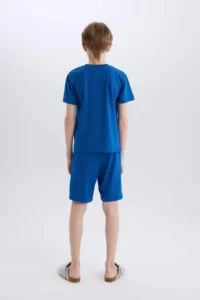 DeFacto Superman Pajama Set Short Sleeve Top Shorts Boy - Image 6