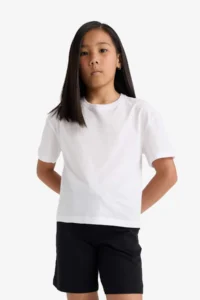 DeFacto Relax Fit Basic Straight Shorts with Elastic Waist Girl - Image 3