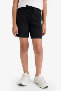 DeFacto Relax Fit Basic Straight Shorts with Elastic Waist Girl - Image 4
