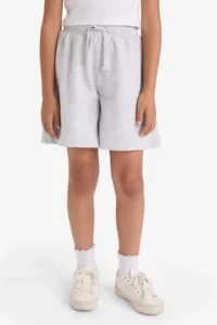 DeFacto Relax Fit Basic Straight Shorts with Elastic Waist Girl - Image 3