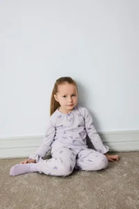 DeFacto Baby Girl Pajama Set Combed Cotton Butterfly Patterned Long Sleeve Top with Elastic Waist Long Bottom D9074a5 - Image 2