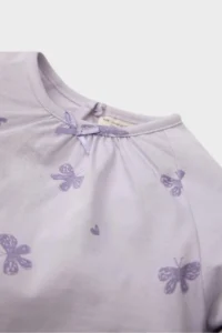 DeFacto Baby Girl Pajama Set Combed Cotton Butterfly Patterned Long Sleeve Top with Elastic Waist Long Bottom D9074a5 - Image 6