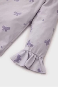 DeFacto Baby Girl Pajama Set Combed Cotton Butterfly Patterned Long Sleeve Top with Elastic Waist Long Bottom D9074a5 - Image 8