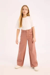 DeFacto Wide Leg Wide Leg Cotton Trousers Girl - Image 2