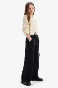 DeFacto Wide Leg Wide Leg Cotton Trousers Girl - Image 4
