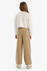 DeFacto Wide Leg Wide Leg Cotton Trousers Girl - Image 7