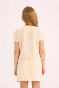 DeFacto Front Tie Short Sleeve Blouse Girl - Image 6