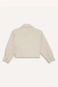 DeFacto Crop Cotton Long Sleeve Shirt Jacket Girl - Image 3