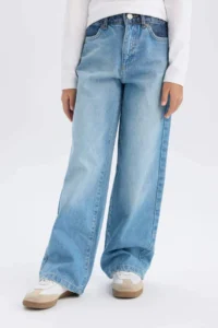 DeFacto Wide Leg Wide Leg Jean Trousers Girl - Image 5