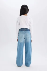 DeFacto Wide Leg Wide Leg Jean Trousers Girl - Image 7