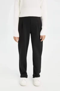 DeFacto Black Carrot Fit Carrot Cut Elastic Waist Sweatpants Girls - Image 2